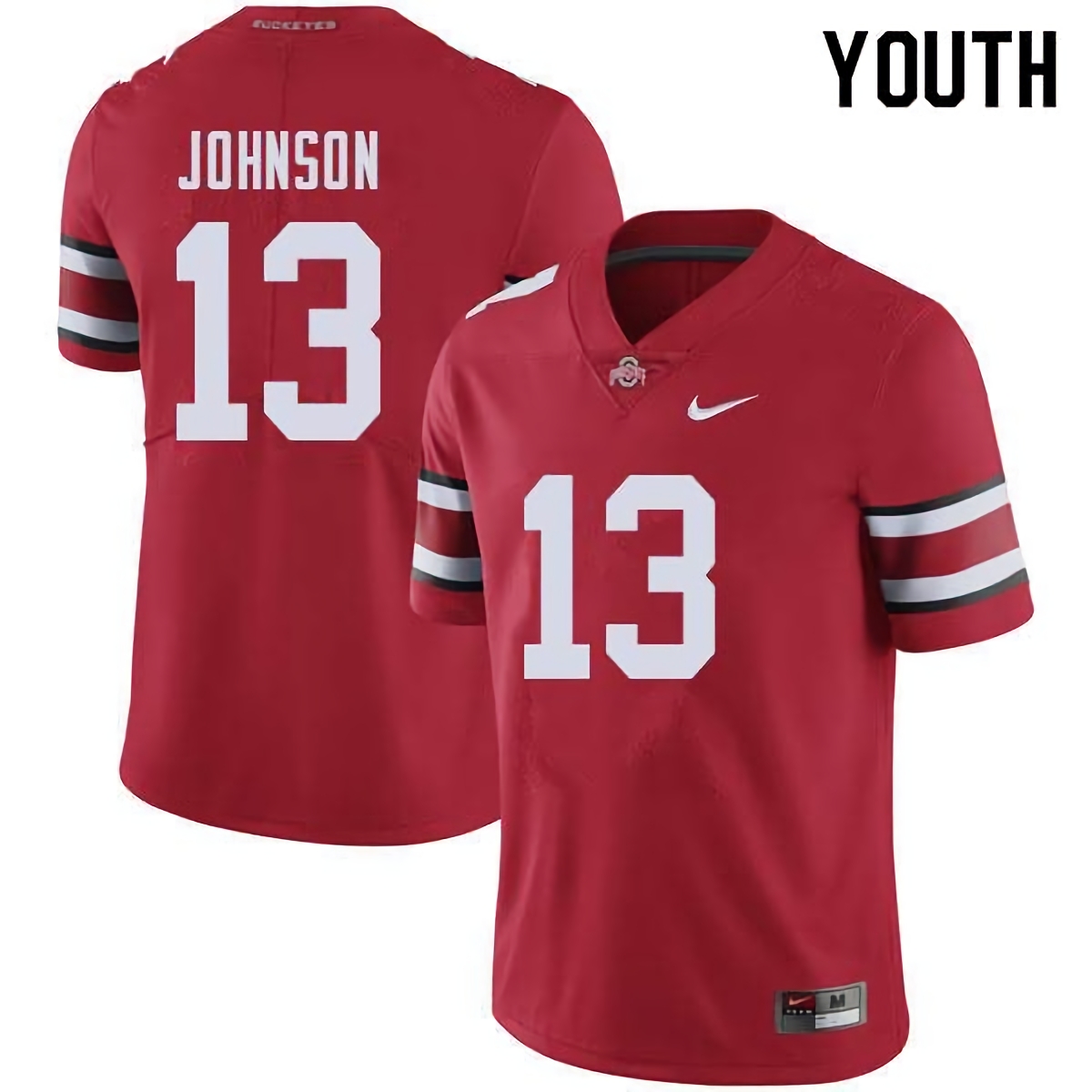 Tyreke Johnson Ohio State Buckeyes Youth NCAA #13 Nike Red College Stitched Football Jersey FTK1356XI